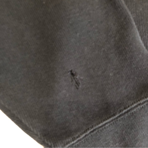Ralph Lauren Polo Black 1/4 zip pullover sweatshirt Shirt Heavy Cotton Knit XL - Picture 5 of 7